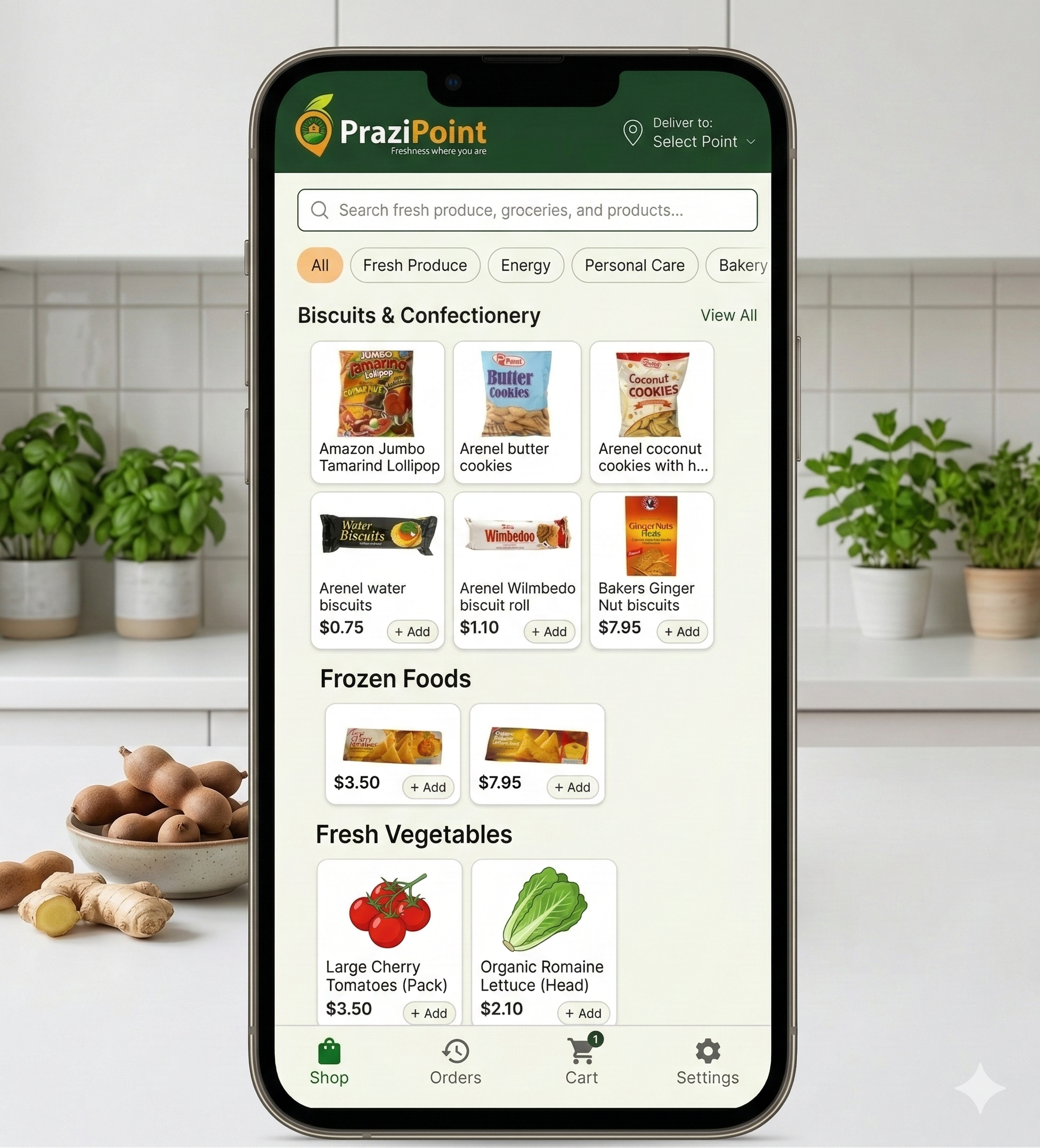 Store dashboard on phone